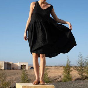 NPL VOLUME oversized linen dress